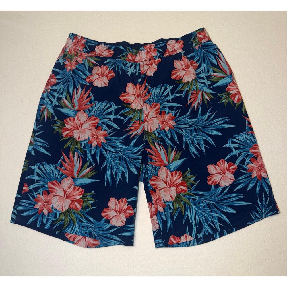 Kirkland men’s Hawaiian floral quick dry swim trucks